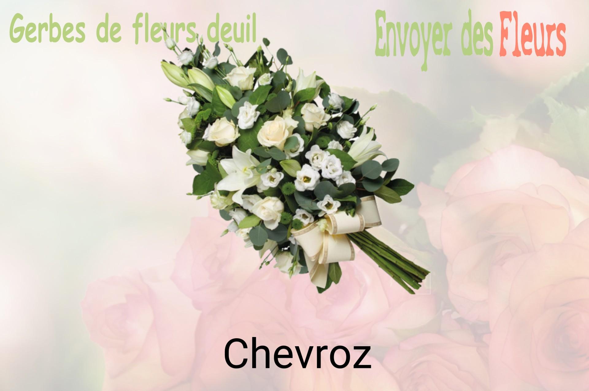 Gerbe de fleurs de deuil livrée à Chevroz